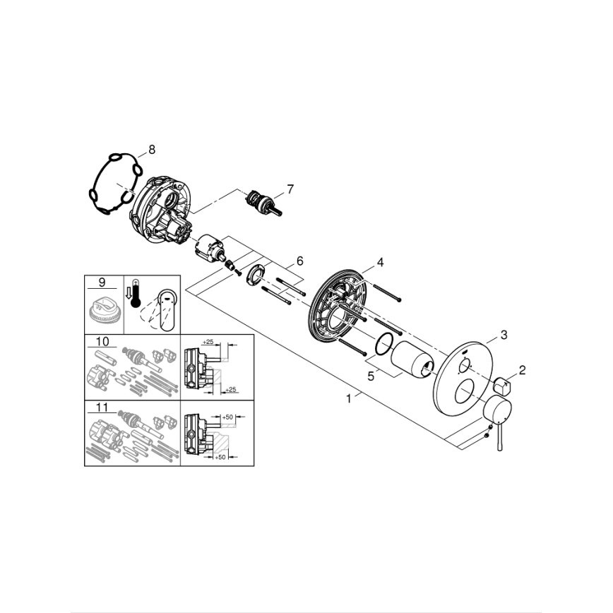 GROHE 24092AL1 - Jaucējkrāns ESSENCE grafīts