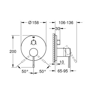 GROHE 24092AL1 - Jaucējkrāns ESSENCE grafīts