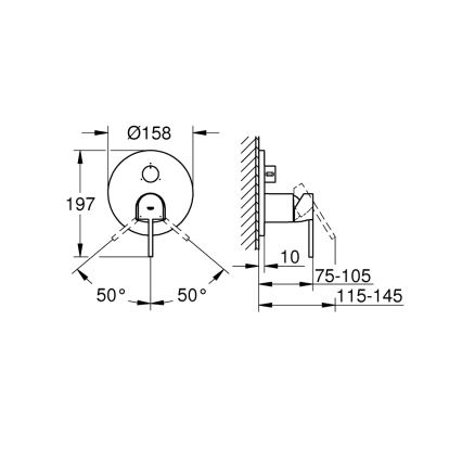 GROHE 24093003 - Jaucējkrāns PLUS, glancēts hroms