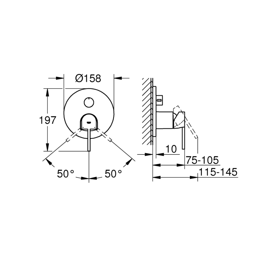 GROHE 24093003 - Jaucējkrāns PLUS, glancēts hroms