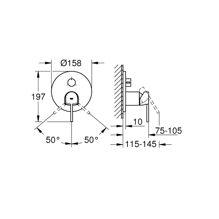 GROHE 24093003 - Jaucējkrāns PLUS, glancēts hroms