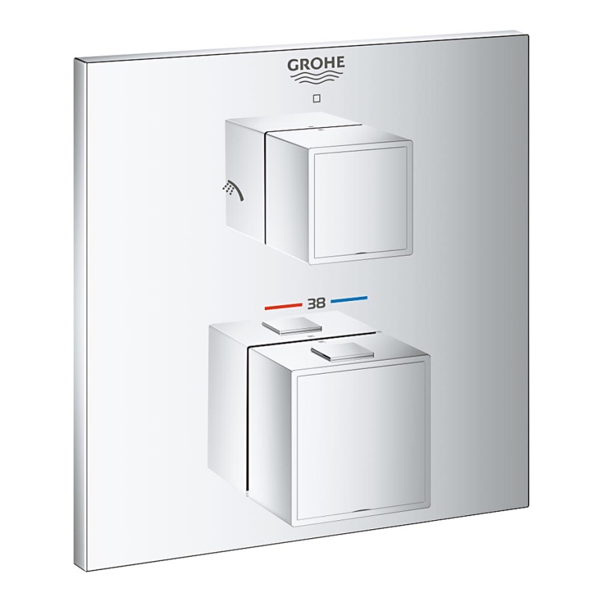 GROHE 24154000 - Termostatiskais jaucējkrāns GROHTHERM CUBE, spīdīgs hroms
