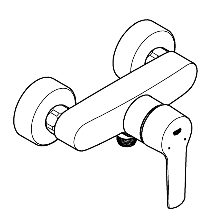 GROHE 242082432 - Dušas jaucējkrāns START DN 15 melns