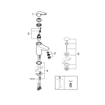 GROHE 24317001 - Izlietnes jaucējkrāns SWIFT 162 mm, spīdīgs hroms