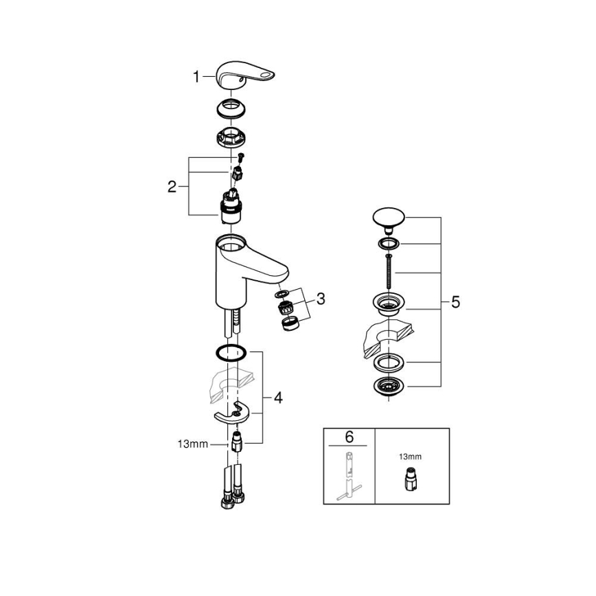 GROHE 24323001 - SWIFT izlietnes jaucējkrāns DN 15 spīdīgs hroms
