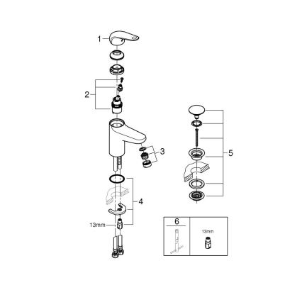 GROHE 24329001 - Izlietnes jaucējkrāns SWIFT DN 15, spīdīgs hroms