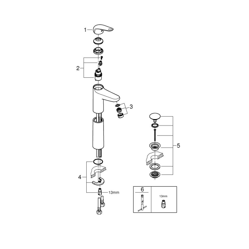 GROHE 24331001 - Izlietnes jaucējkrāns SWIFT, 319 mm, spīdīga hroma apdare