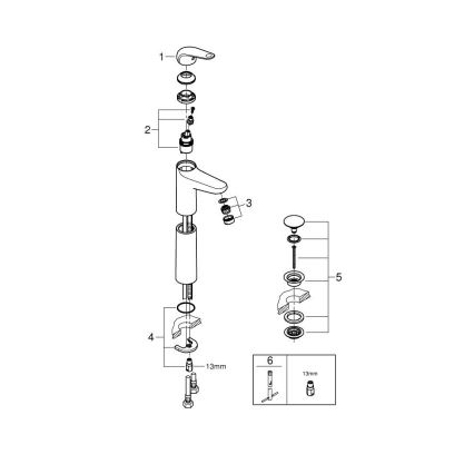 GROHE 24331001 - Izlietnes jaucējkrāns SWIFT, 319 mm, spīdīgs hroms