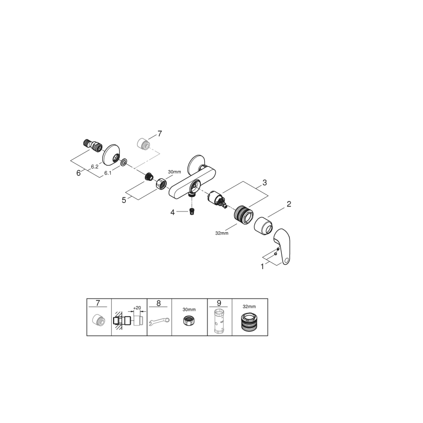 GROHE 24333001 - SWIFT dušas jaucējkrāns DN 15, spīdīgs hroms