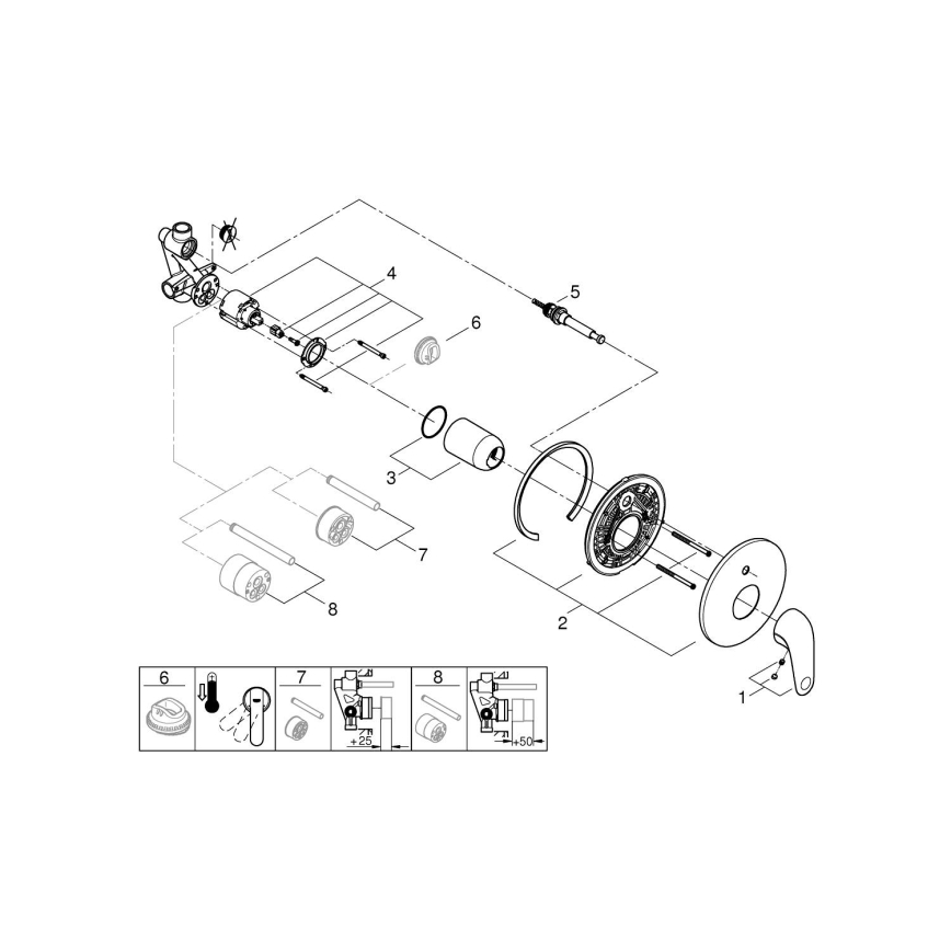 GROHE 24336001 - Vannas jaucējkrāns SWIFT DN 15, spīdīgs hroms