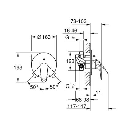 GROHE 24336001 - Vannas jaucējkrāns SWIFT DN 15, spīdīgs hroms
