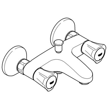 GROHE 25450001 - Vannas jaucējkrāns COSTA L DN 15 spīdīgs hroms