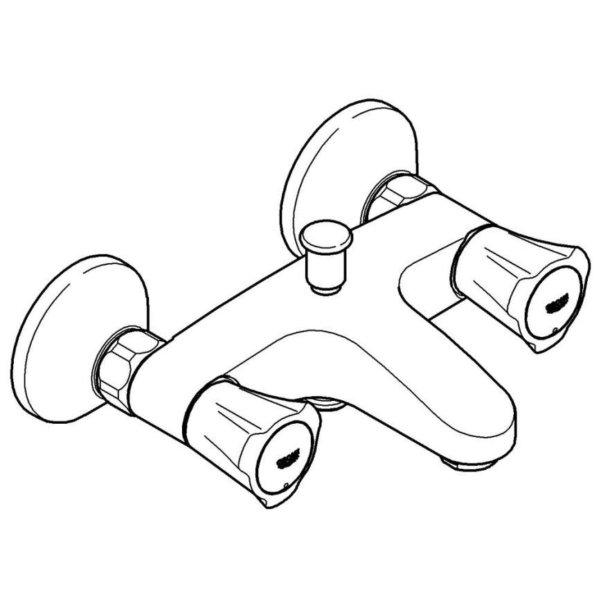 GROHE 25450001 - Vannas jaucējkrāns COSTA L DN 15 spīdīgs hroms