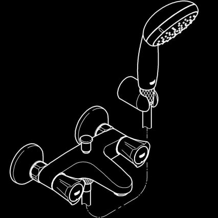 GROHE 2546010A - Vannas jaucējkrāns COSTA L DN 15 spīdīgs hroms