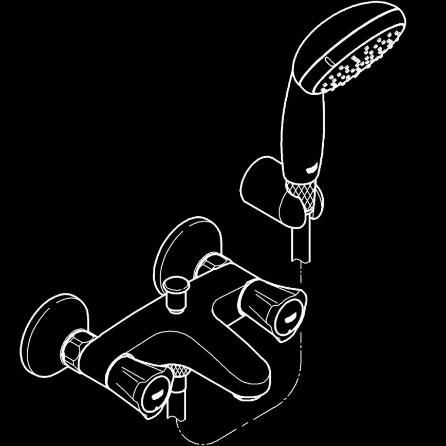 GROHE 2546010A - Vannas jaucējkrāns COSTA L DN 15 spīdīgs hroms