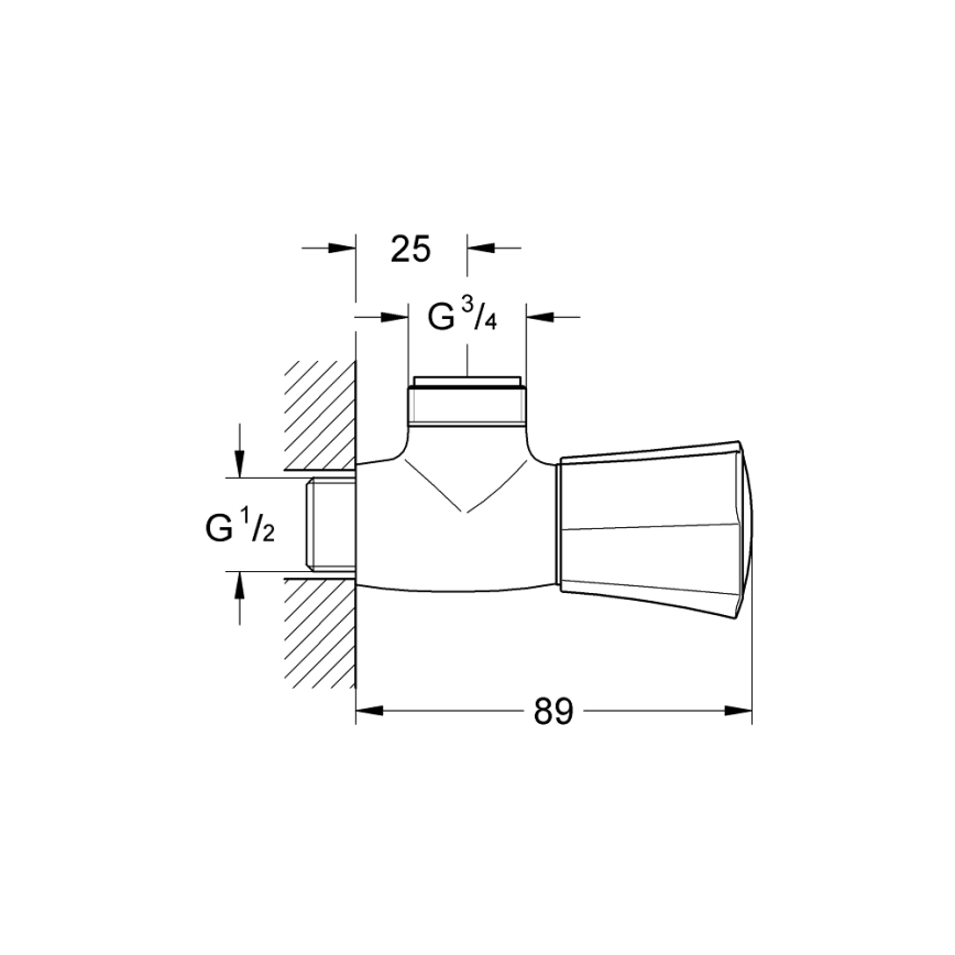 GROHE 26010001 - Dušas vārsts COSTA L spīdīgs hroms