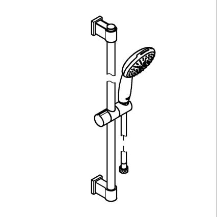 GROHE 26032001 - Dušas komplekts VITALIO START 110 600 mm spīdīgs hroms