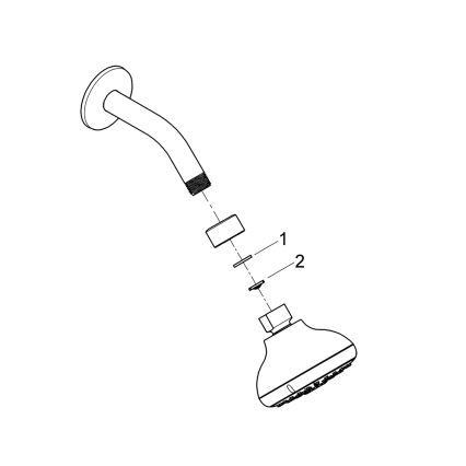 GROHE 26088001 - Dušas galva TEMPESTA 100, 100 mm, spīdīgs hroms