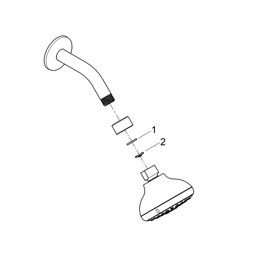 GROHE 26088001 - Dušas galva TEMPESTA 100, 100 mm, spīdīgs hroms