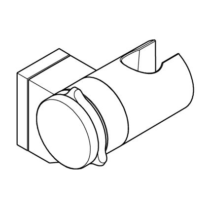 GROHE 261832431 - Sienas dušas turētājs VITALIO UNIVERSAL, melns