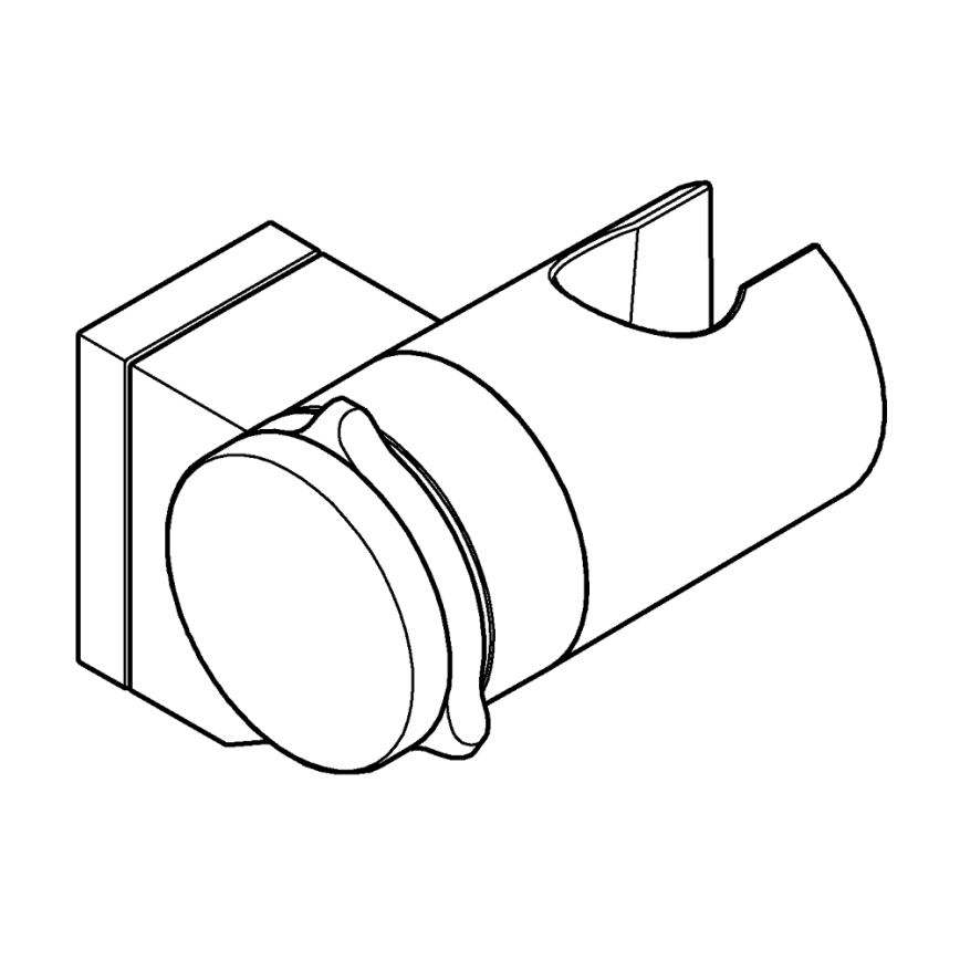 GROHE 261832431 - Sienas dušas turētājs VITALIO UNIVERSAL, melns