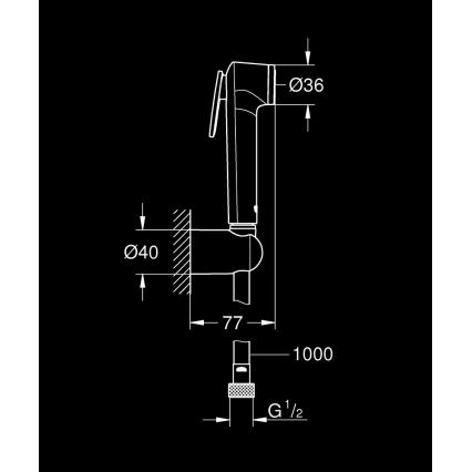 GROHE 26352000 - Rokas duša TEMPESTA-F TRIGGER SPRAY 30 36 mm spīdīgs hroms