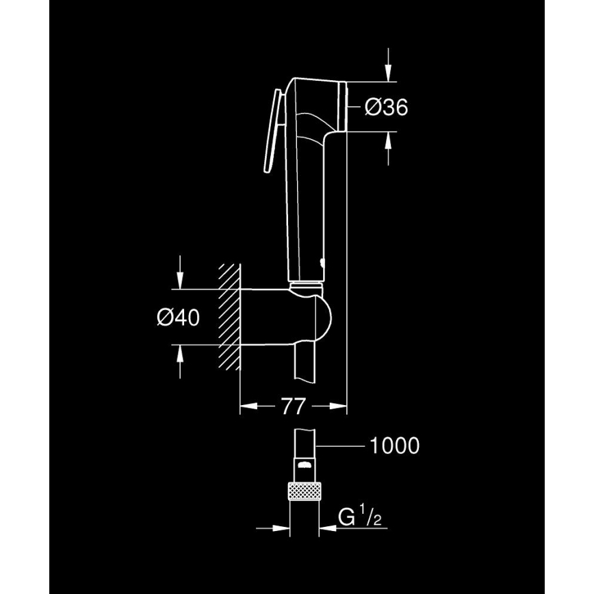 GROHE 26352000 - Rokas duša TEMPESTA-F TRIGGER SPRAY 30 36 mm spīdīgs hroms