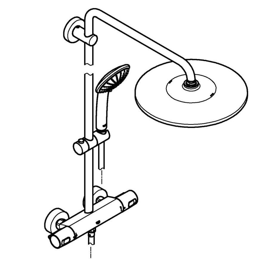 GROHE 26400001 - Dušas sistēma VITALIO JOY SYSTEM 310, 450 mm, spīdīgs hroms