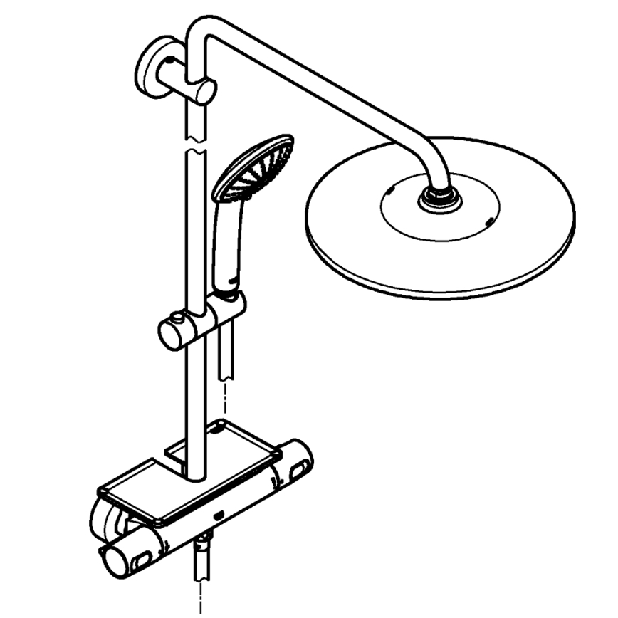GROHE 26401001 - Dušas sistēma VITALIO JOY SYSTEM 310, spīdīgs hroms
