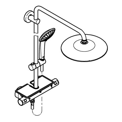 GROHE 26403001 - Dušas sistēma VITALIO JOY 260, 450 mm, spīdīgs hroms