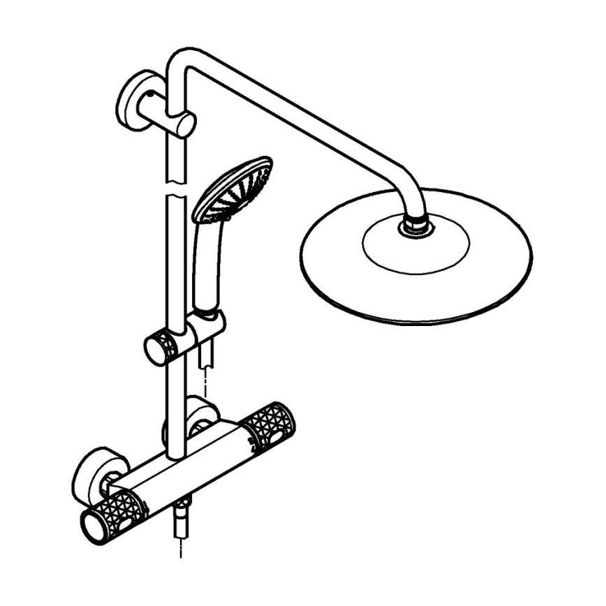 GROHE 26403KF2 - Dušas sistēma VITALIO JOY 260 melna