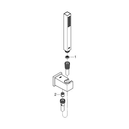 GROHE 26405000 - Komplekts ar sienas stiprinājumu EUPHORIA CUBE STICK 1250 mm glancēts hroms