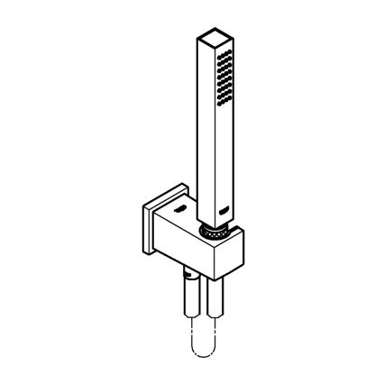 GROHE 26405000 - komplekts ar sienas stiprinājumu EUPHORIA CUBE STICK 1250 mm spīdīgs hroms