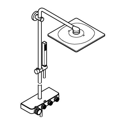 GROHE 26508000 - Dušas sistēma EUPHORIA SMARTCONTROL 310 CUBE ar spīdīgu hroma apdari