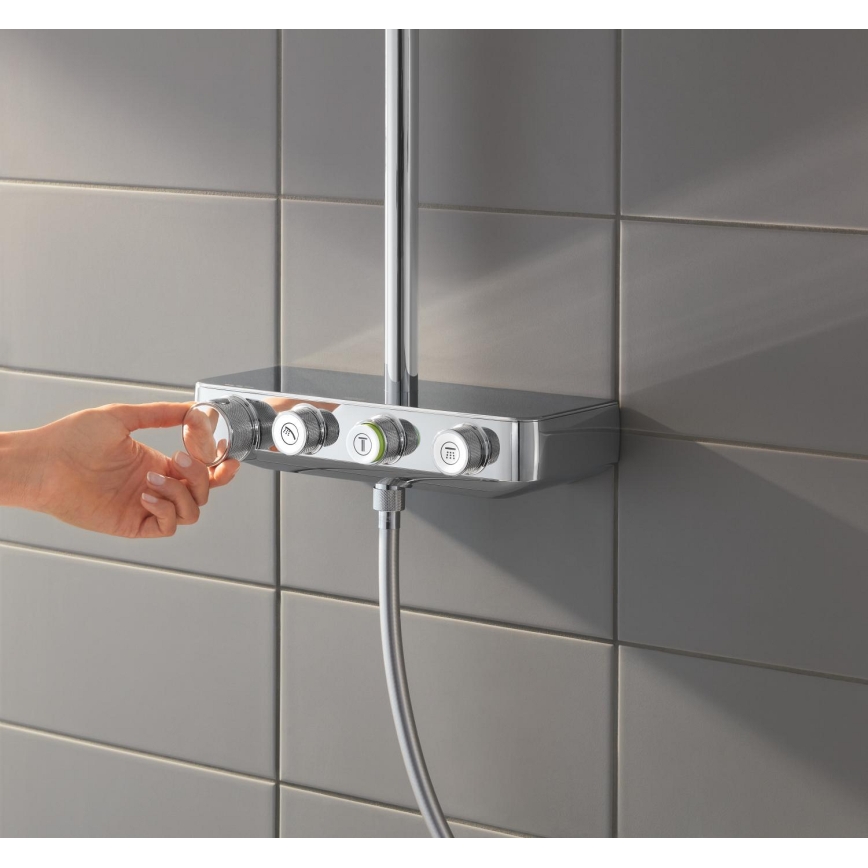 GROHE 26508000 - Dušas sistēma EUPHORIA SMARTCONTROL 310 CUBE ar spīdīgu hroma apdari