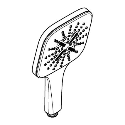 GROHE 26550000 - Rokas duša RAINSHOWER SMARTACTIVE 130 CUBE, spīdīgs hroms