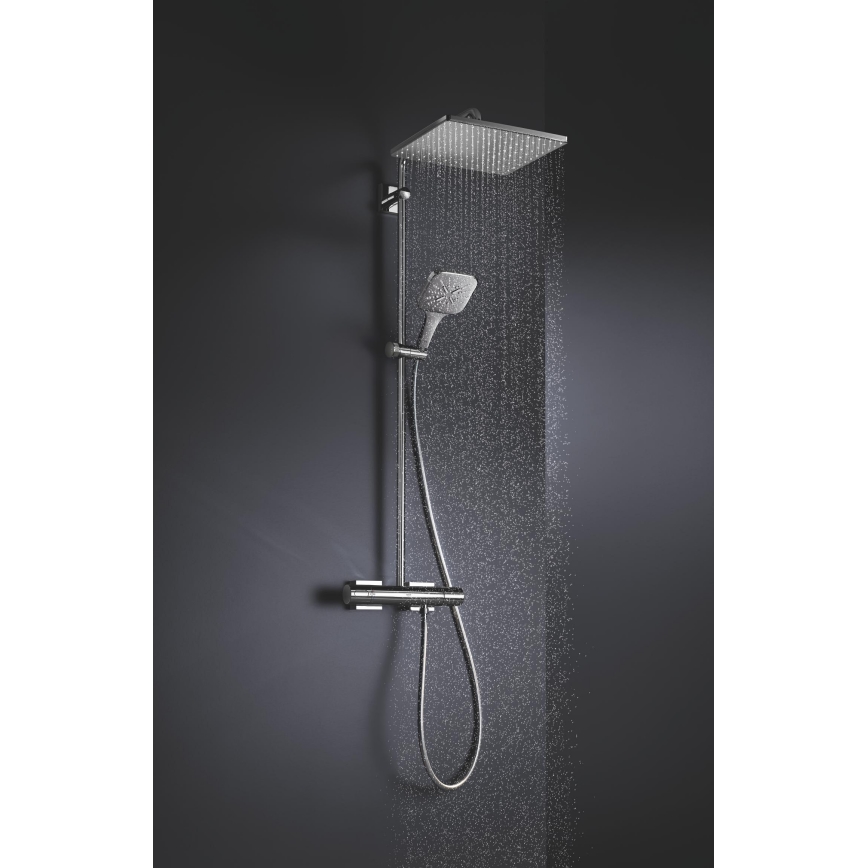 GROHE 26550000 - Rokas duša RAINSHOWER SMARTACTIVE 130 CUBE, spīdīgs hroms