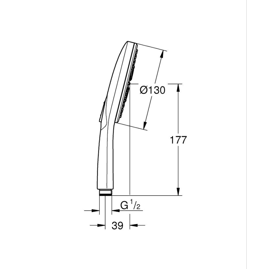 GROHE 26574GN0 - Rokas duša RAINSHOWER SMARTACTIVE 130 matēta zelta