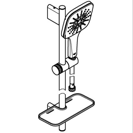 GROHE 26596000 - Dušas komplekts VITALIO SMARTACTIVE 130 CUBE, 600 mm, spīdīgs hroms