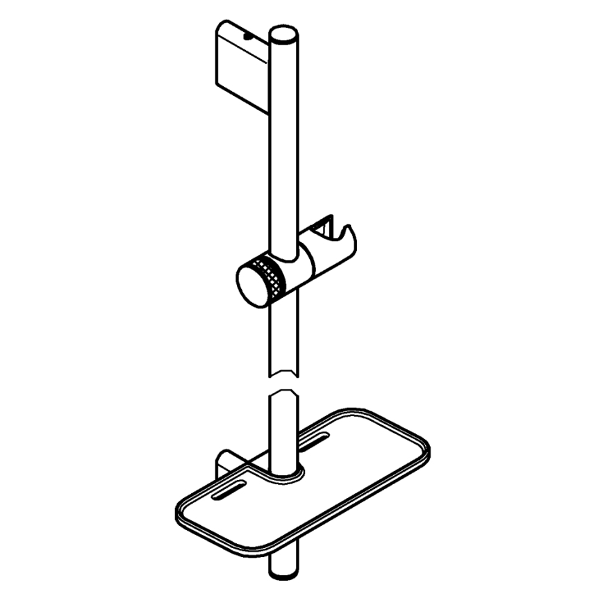 GROHE 26603DC0 - dušas stienis RAINSHOWER SMARTACTIVE 900 mm, matēts hroms