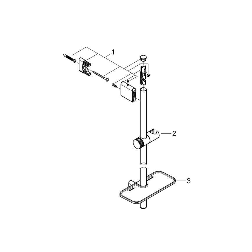 GROHE 26603DC0 - Dušas stienis RAINSHOWER SMARTACTIVE 900 mm, nerūsējošā tērauda