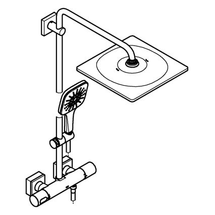 GROHE 26649000 - Dušas sistēma RAINSHOWER SMARTACTIVE 310 × 310 mm hroms