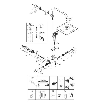 GROHE 26652000 - Dušas sistēma RAINSHOWER SMARTACTIVE 310 450 mm spīdīgs hroms
