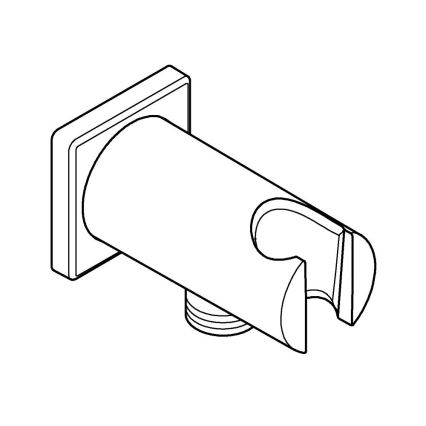 GROHE 26659000 - Sienas pieslēgums ar dušas turētāju RAINSHOWER 48 × 48 mm hromēts