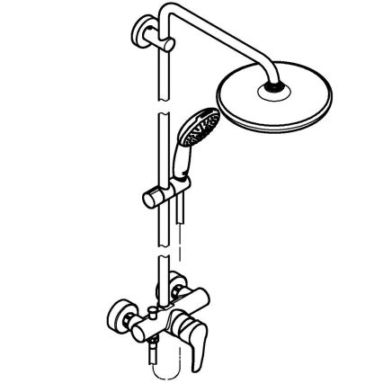 GROHE 26679001 - Dušas sistēma VITALIO START 250 390 mm spīdīgs hroms