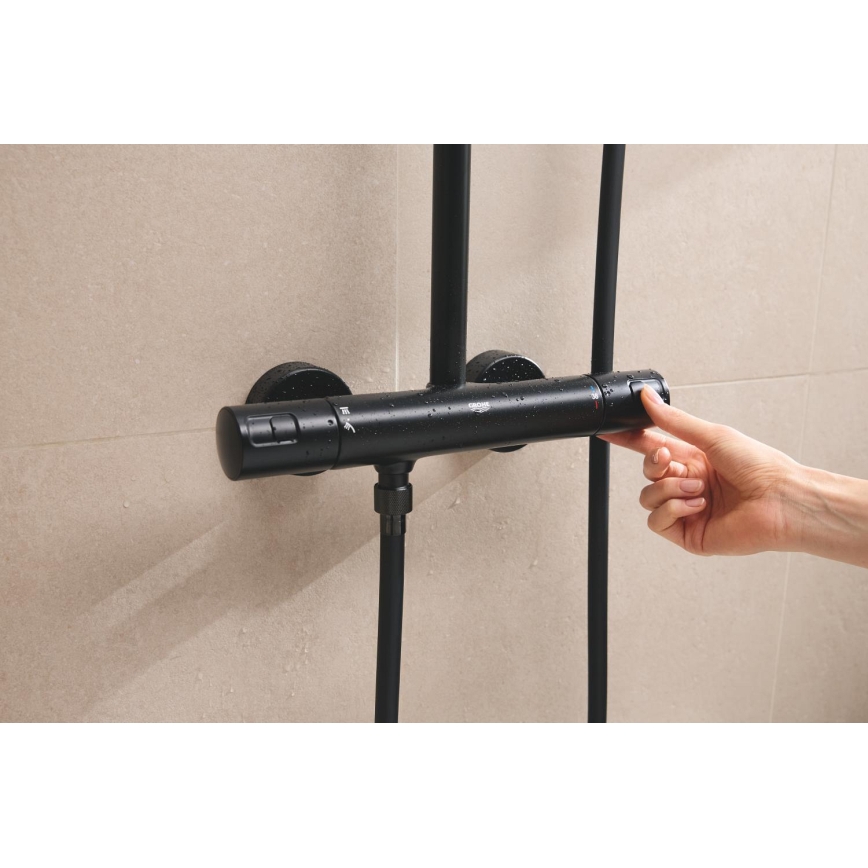 GROHE 266962431 - Dušas sistēma VITALIO COMFORT 250 250 × 250 mm melna