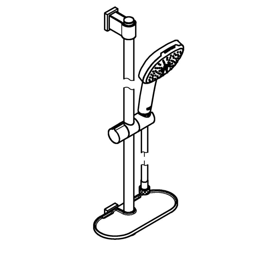 GROHE 26929001 - Dušas komplekts VITALIO COMFORT 110 600 mm spīdīgs hroms