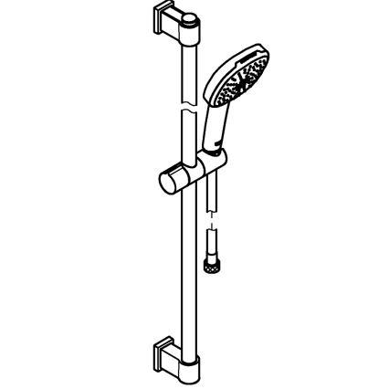 GROHE 269302431 - Dušas komplekts VITALIO COMFORT 110 900 mm melns