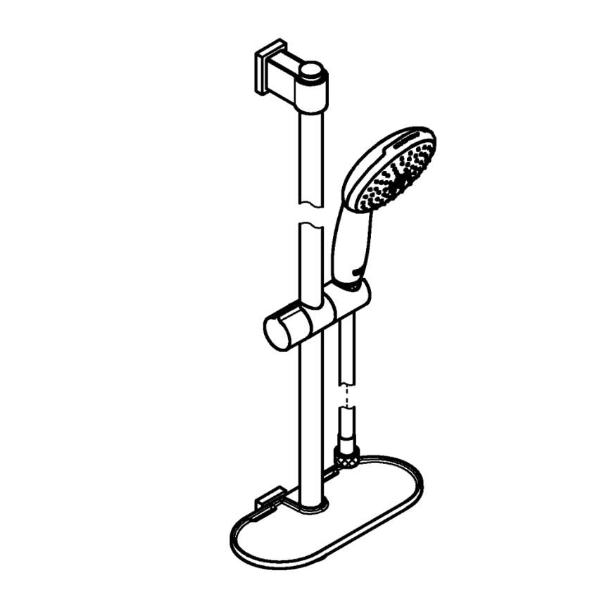 GROHE 26952001 - Dušas komplekts VITALIO START 110, 600 mm, glancēts hroms