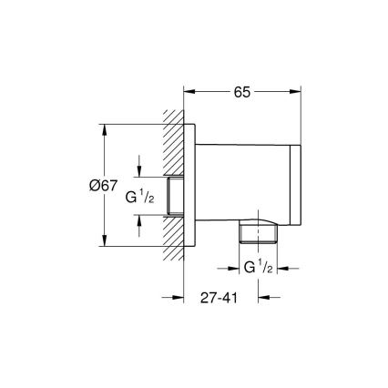 GROHE 26963001 - Sienas elkoņis VITALIO UNIVERSAL 12” spīdīgs hroms